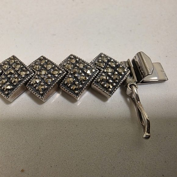 🔥Marcasite Sterling Silver Bracelet and Earring Bundle - Picture 11 of 14